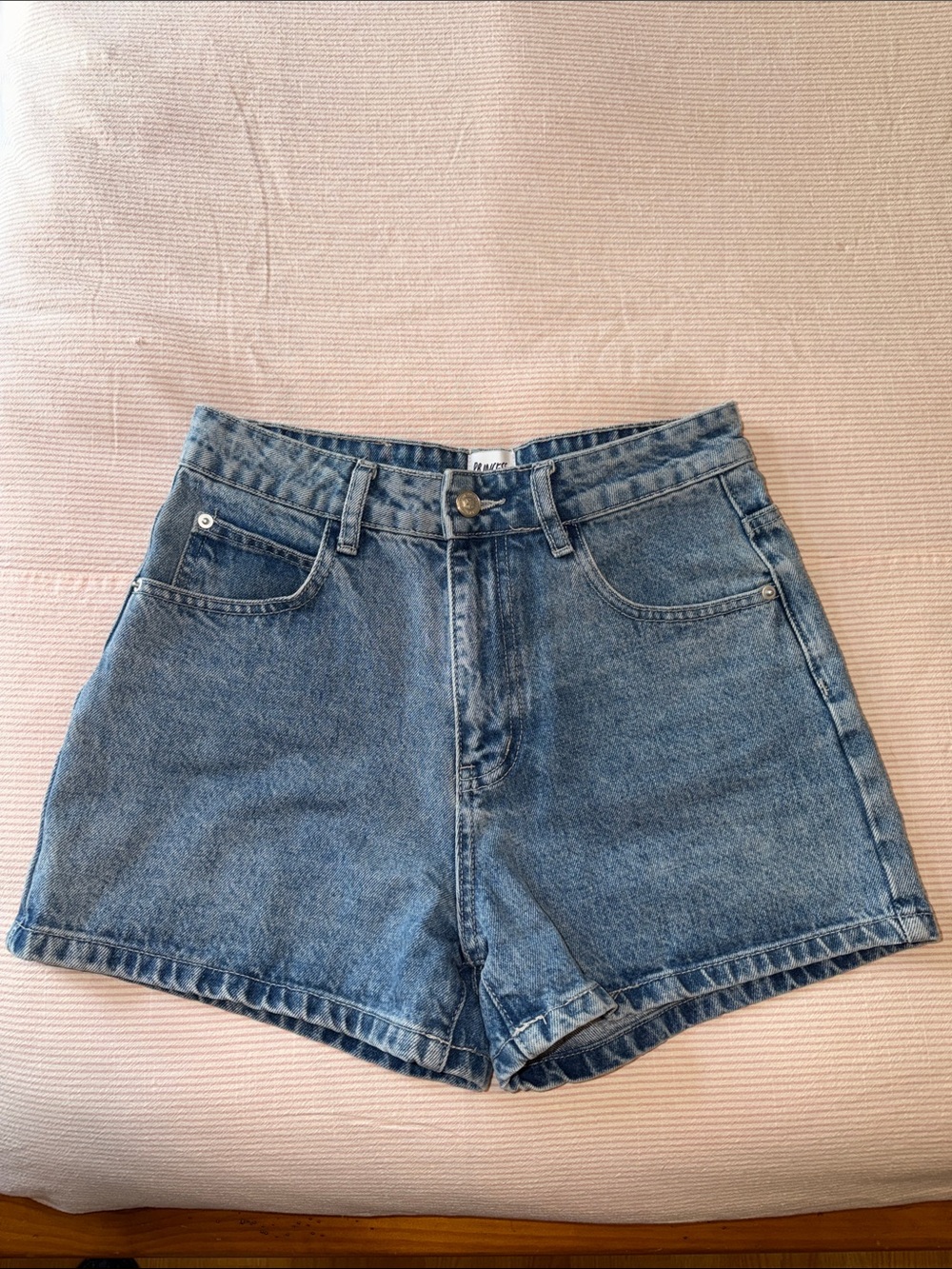 Princess Polly Mid-Rise Light Blue Denim Shorts